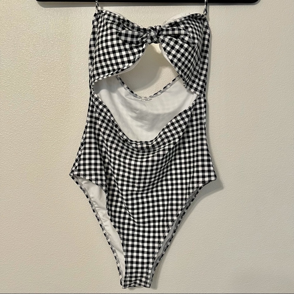 Gingham One Piece Bathing Suit - image 1